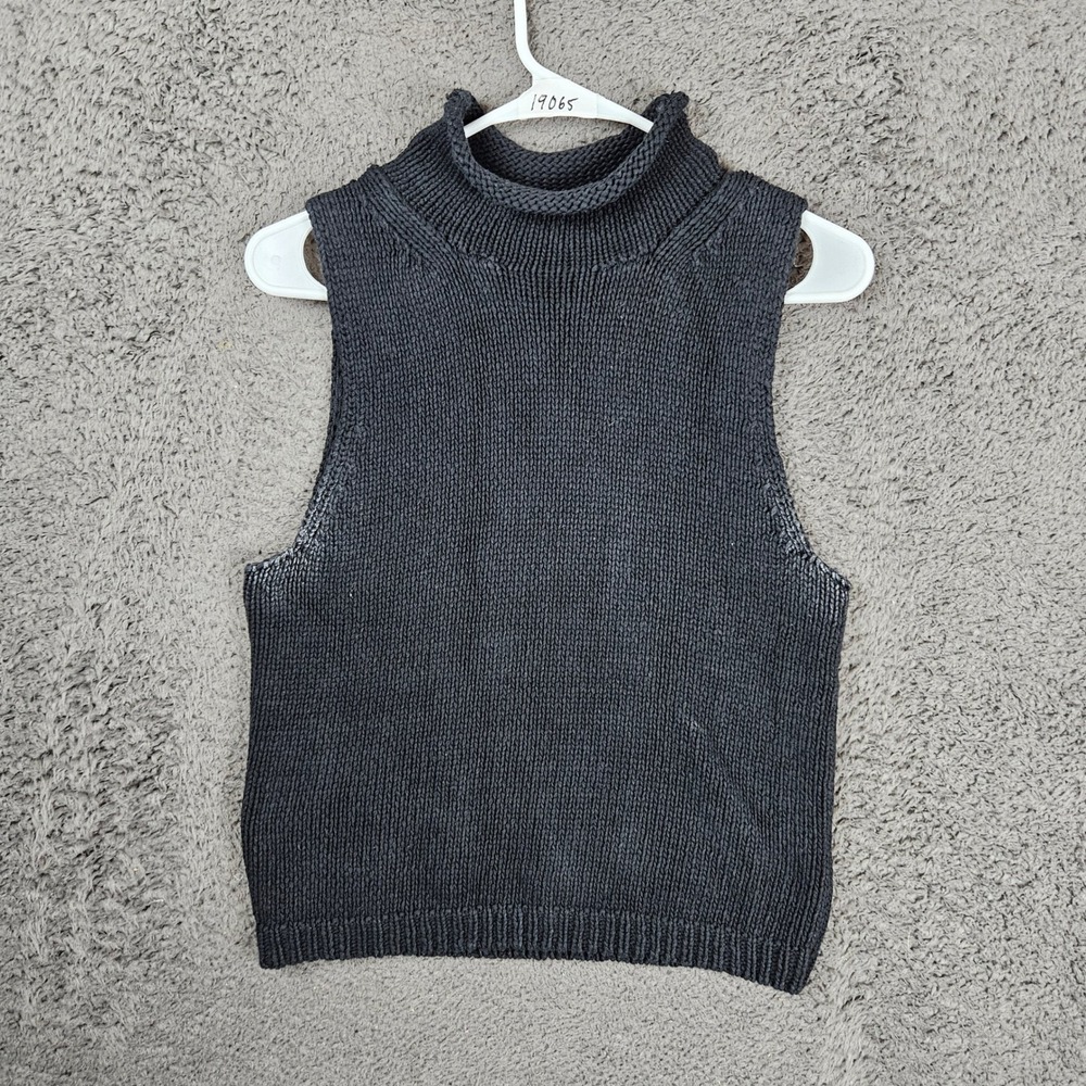 J. Crew Women's Gray Mock‎ Neck Sleeveless Knit Sweater Vest Size M